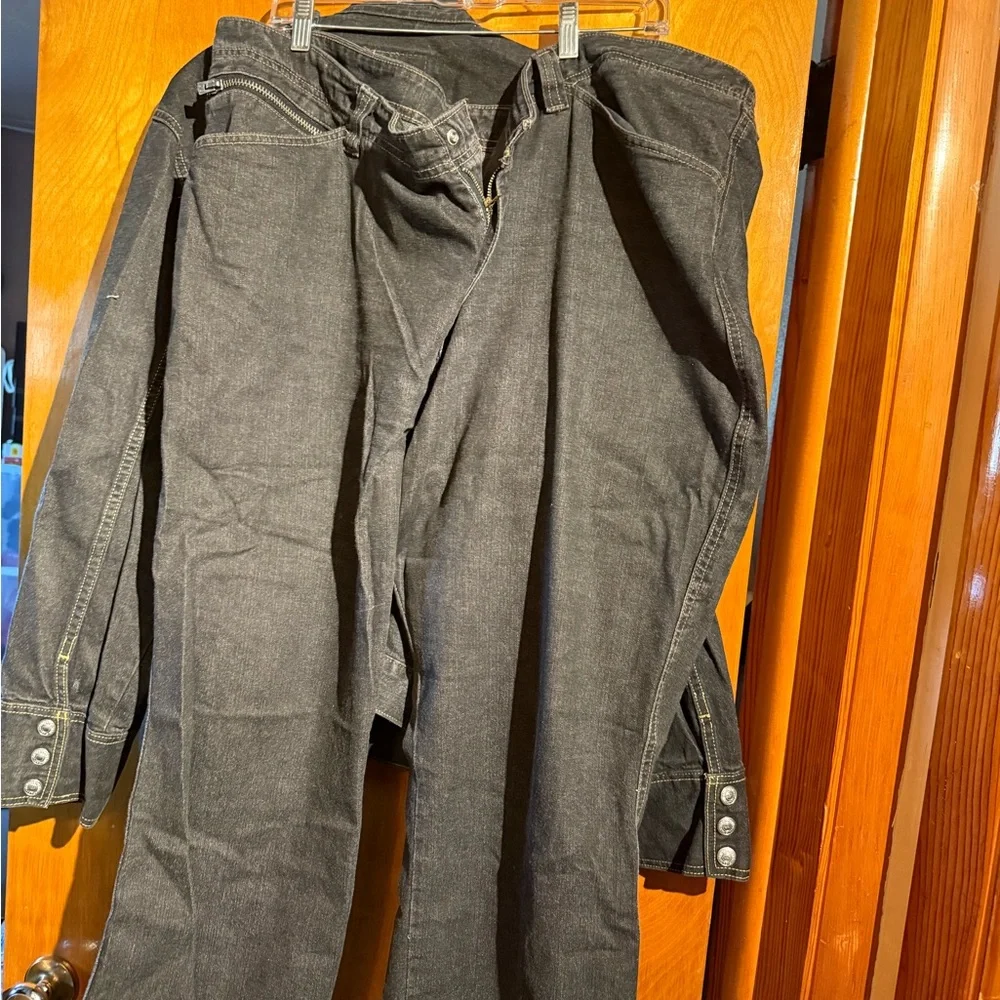 Levi's Black Denim Jacket and Jean set plus size 3x - Picture 5 of 7